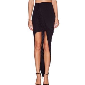 BLQ Basiq Mini Assymetric Wrap Knit jersey skirt 0= XS/S